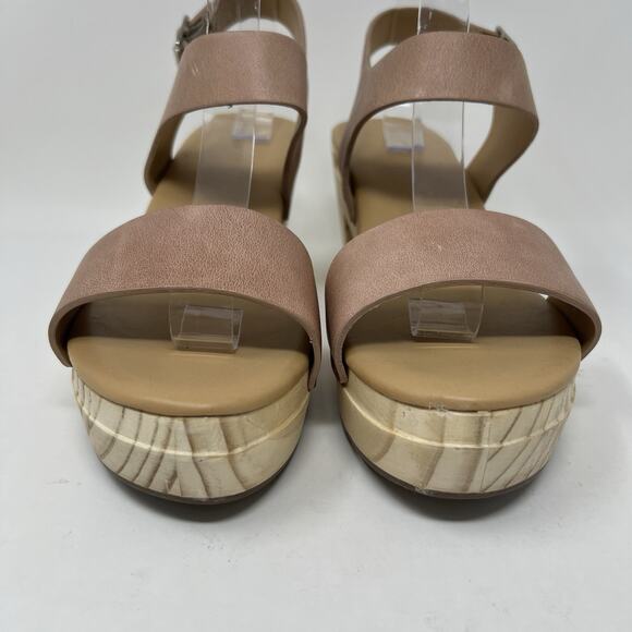 Nisolo All Day‎ Open Toe Clog Sandals Almond Brown Leather Platform Shoes Size 9 - Picture 7 of 14